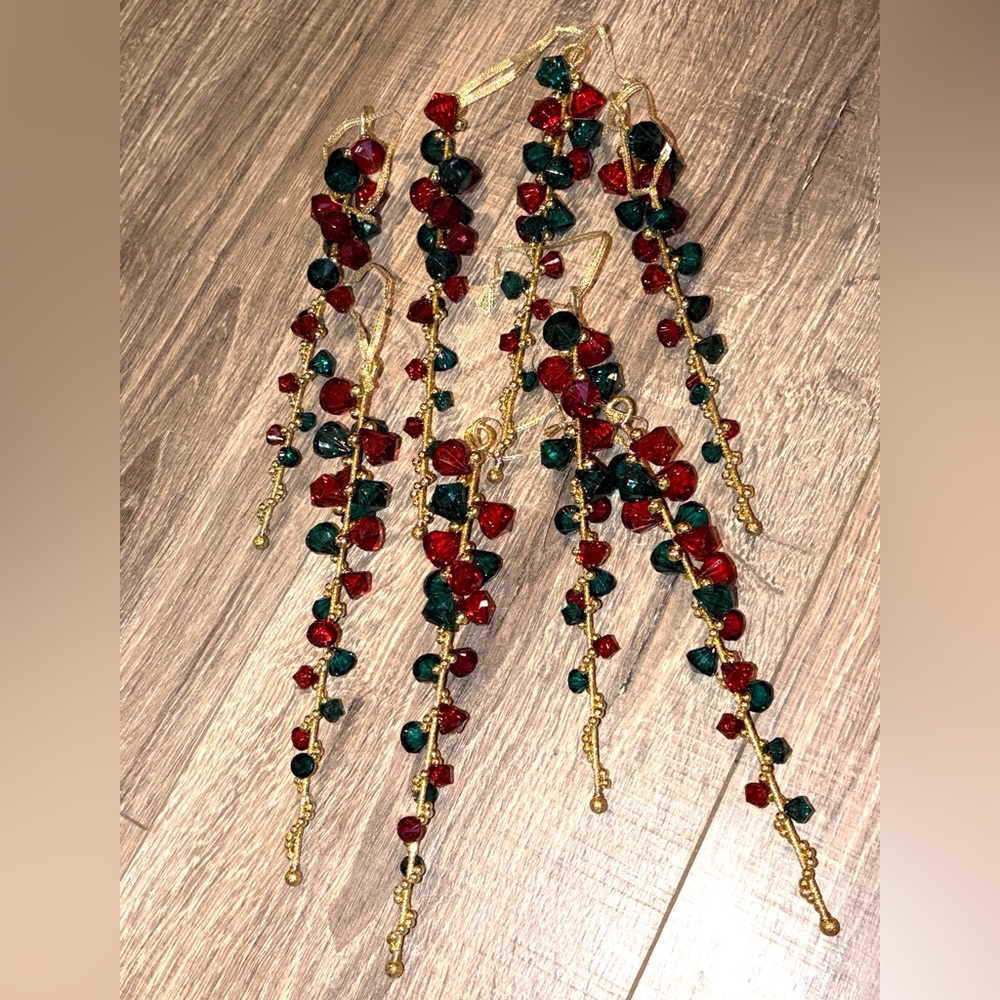 🏷️ 3/$75 Deal 🫱🏻‍🫲🏽 Luxury Gem Icecicle Style Christmas Tree Ornaments Set